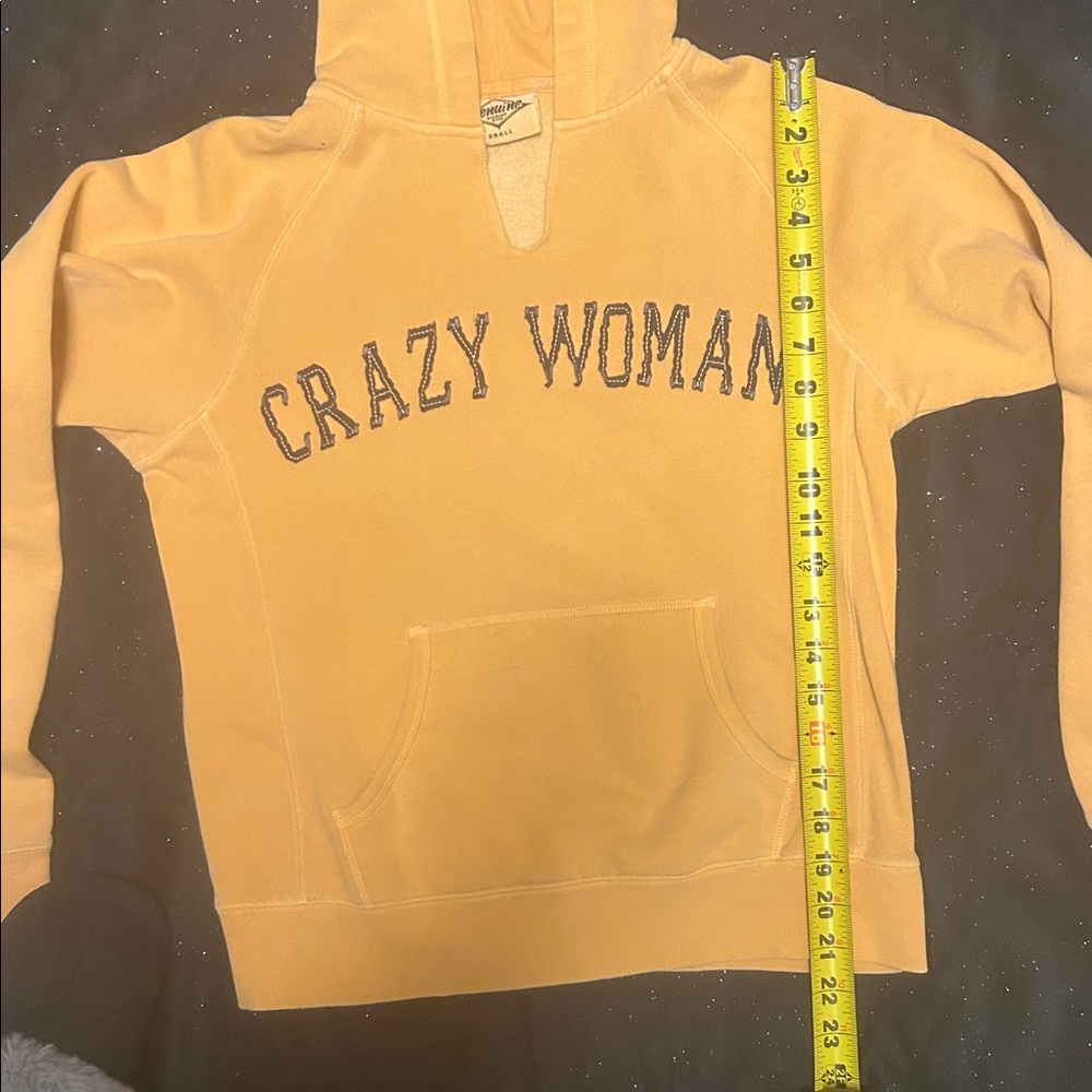 Genuine Merchandise Peach Hoodie with Navy Text - Picture 9 of 9